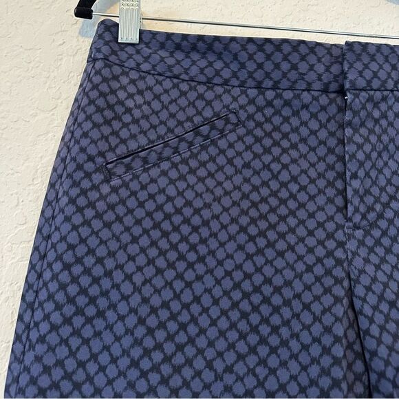 Gap Navy Patterned Skinny Trousers Size 8 - Picture 3 of 6